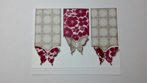 Here's the Butterfly card that J'amie made, everyone has their creative side!