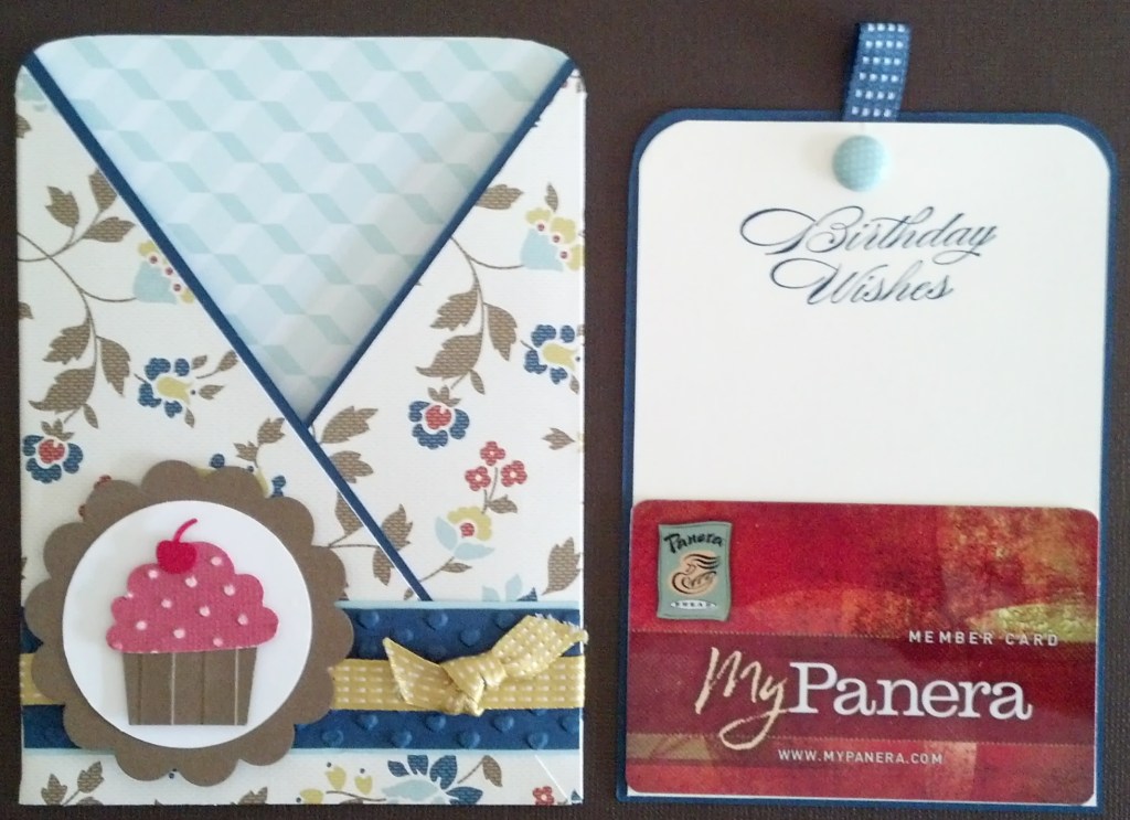 The insert or tag from this card can be used as a gift card holder.