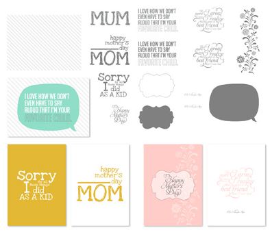 For Mom Greeting Card Templates Digital Download  133476  Price: $2.95  