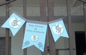 The baby shower took place in an event hall (I did mention that we celebrate in a big way) this sign was hung in the entrance.