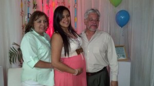 My sister, niece and my brother-in-law.