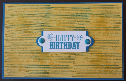 Card front, not to impressive but that was the whole idea.