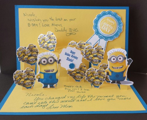 Minions! Excuse the writing, I forgot to take a picture before that!