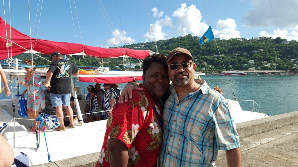 Darren and our tour guide in St. Lucia.